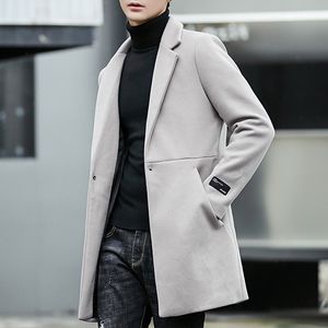 Mode- Hoge Kwaliteit Heren Herfst Winter Lange Jassen Mannelijke Trench Coat Cardigan Men Manteau Lange Homme Abrigos Hombre Aziatische maat TR02