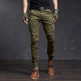 Mode haute qualité mince militaire Camouflage décontracté tactique Cargo pantalon Streetwear Harajuku Joggers hommes vêtements pantalon 240125