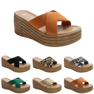 Mode hoge slippers sandalen hakken dames schoenen gai zomer platform sneakers drievoudige witte zwart bruin groen kleur4 530 778 d sa 1023