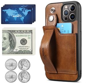 Fashion Hign Class Leather Card Pocket Telefoonhoesjes met polsband voor iPhone 13 12 11 Pro Max 13pro 12pro 11Pro XR XSMax 7 8 plu8403405