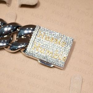 Fashion Hip Hop 26mm Moissanite Cubaanse ketting Dropshipping Iced Out Silver VVS Diamond Fine Jewelry Bracelet
