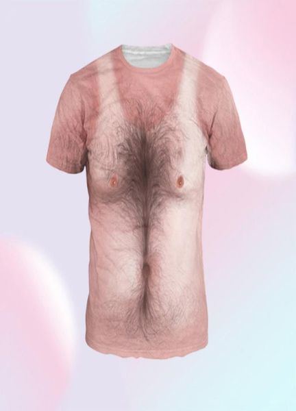 Camiseta de moda Hip Hop 3d para hombre y mujer, camiseta divertida con estampado de pelo en el pecho, camisetas musculares de verano para hombre y mujer, camisetas 3d Good8776429