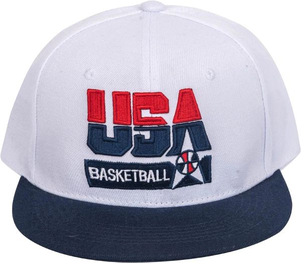 Casquette Hip Hop à la mode, chapeau de basket-ball américain 1992, casquette Snapback brodée blanche réglable