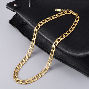 Fashion Hip Hop Sieraden 18K Gold Chains Designer ketting vrouw 316L titanium staal Cubaanse linkketens chokers punk kettingen voor vrouwen feestvriend verjaardag cadeau