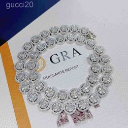 Fashion Hip Hop Jewelry Pass Diamond Tester VVS Moissanite Iced Out Necklace Custom Men 925 Silver Cuban Link Chain Ayew XC11 Codw