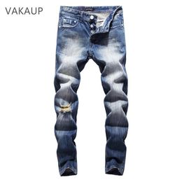 Hommes Jeans Mode Hip Hop Patch Hommes Rétro Genou Rap Trou Zippé Biker Lâche Mince Détruit Déchiré Déchiré Denim Homme