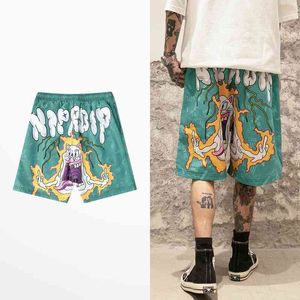 Mode Hip Hop Shorts Mannen High Street Merk Grappige Half Broek Streetwear Rock Dance Retro Joggers 's 210714