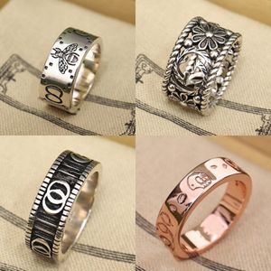 Anneaux pour hommes argentés Love Ring Designer Gold Jewelry Fashion Fashion Gravure de lettre de lettre de créateurs anneaux de fiançailles pour femmes 6 mmktyp #