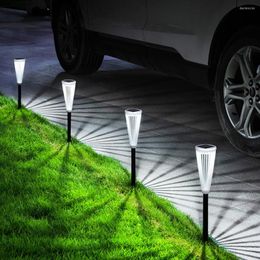 Fashion Hollow LED Solar Ground Light voor gazon Automatische verlichting Nachtlampje Tuin Patio's Parken