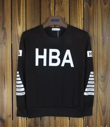 Mode HOOD BY AIR HBA Sweats à capuche SpringAutumn Couples Col rond Cercles Pull décontracté Noir Hommes HIP HOP Sweatshirts sportwear4682036