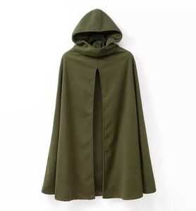 Fashion cape cape jas poncho jas dames herfst winter bovenkleding jas los amry groen kleur casacos femininos7251132