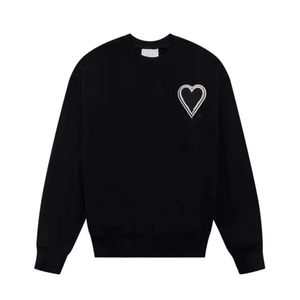 Mode hoodie dames designer sweater mannen vrouwen solide kleur liefde hart borduurwerk sweatshirt casual losse eenvoudige oversized pullover lange mouwen t -shirt