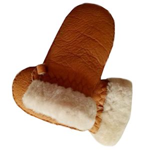 Mode-hot 1 paar schattige outdoor mittens handschoenen kind dikke handgemaakte bontwol kinderen warme herfst winter dik voor jongens meisjes kinderen