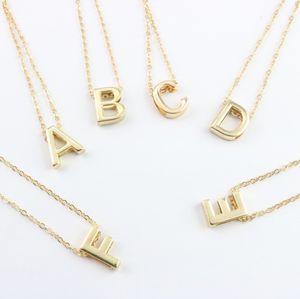 Mode lettre chaude nom initiale chaîne pendentif mode collier A-Z plaque d'or