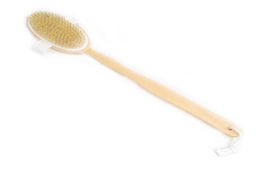 Brosse corporelle à poils longs en bois naturel, masseur, bain, douche, dos, Spa, épurateur, 12 LL