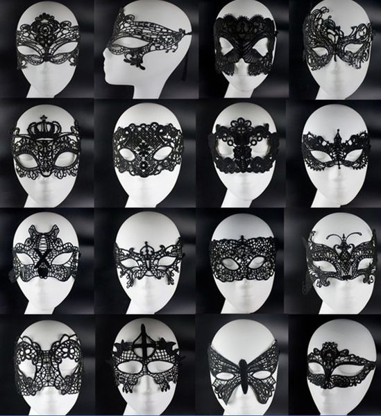 Fashion Hot Sexy Women Lace Face Eye Black Mask Hollow Fancy Dress Carnaval vénitien