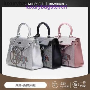 Fashion Hremms Keyys Top Brand Designer Totes Handbags 2024 Nouveau sac de diamant en cuir autheure
