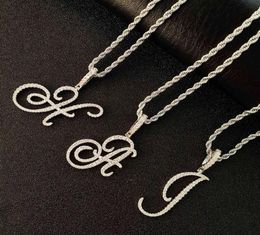 Fashion Ice Hip Hop Jewelry Charms Diamond Collier Bijoux Chaîne de tennis Courlier Initial Collier191T1484069