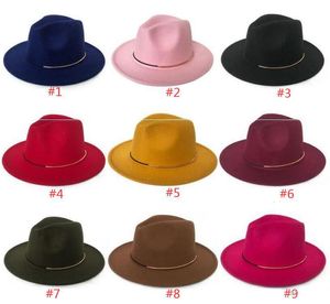 Mode imitatie wol cap vrouwen outback fedora hoed voor winter herfst elegante dame floppy cloche brede rand jazz caps