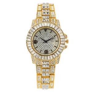 Moda con incrustaciones de diamantes de diamante de diamantes relojes de pulsera