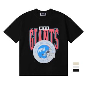 Mode Instagram Brand Kith Co Branded Gedrukte Casual Double Garen Katoen Kortheuppen Heren met korte mouwen en Dames Loose Sports T-shirt