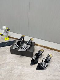 Mode intriigo stokbakken sandalen ontwerper dames feestschoenen luxe 9,5 cm hoog hakken water diamant sandalen maat 35-40