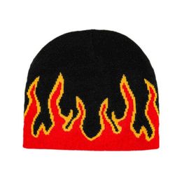 Fashion jacquard flamme beanies hiphop chapeaux en tricot chaud caps de bonnet y21111253500