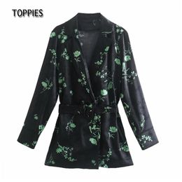 Mode Jacquard Chemises Femmes Kimono Blouses Tops Femme Double Boutonnage Long Col Encoché 210421
