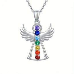 Mode Japanse nieuwe Koreaanse engel mooie vleugels regenboog ketting sieraden batch