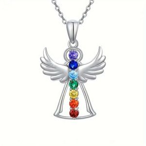 Moda japonés nuevo ángel coreano Beautiful Beautiful Wings Rainbow Collar Joyería por lote