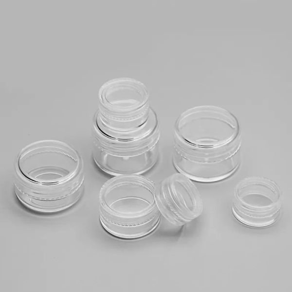 Fashion Jars Récipient vide pour échantillon cosmétique, plastique 5ML, pot rond, couvercle à vis, petite bouteille minuscule de 5G, pour maquillage, fard à paupières, ongles, poudre, peinture, bijoux