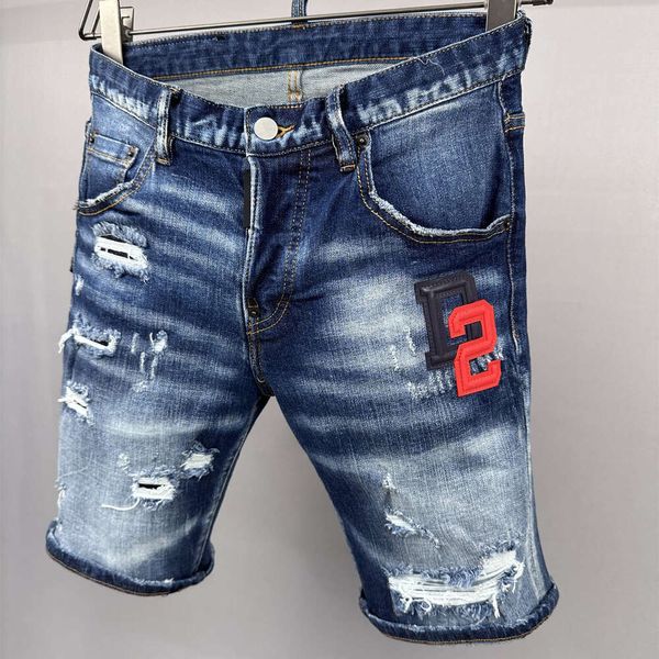 Fashion Jeans Designer Denim Mens Shorts courte pantalon Bleu et Noir Multi Size Pantals Straight Vêtements FZ2405112