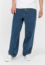 Jeans de moda para hombres y jeans de patinaje femenino pantalones anchos