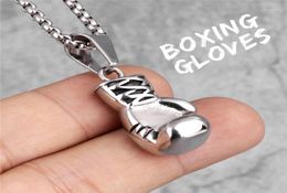 Joyería de moda Guante de boxeo Collar colgante Sport Fitness Accesorios de joyas Cadena de cuentas para hombres Cadenas1361129