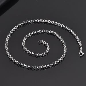 Mode-sieraden 316L roestvrij stalen ketting ronde rolo schakelkettingen 2 mm