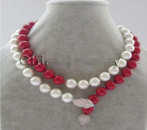Joyas de moda 32quot 12 mm Gray Blanco Perfecto Redondo South Sea Shell Collar Pearlace Silver17805316
