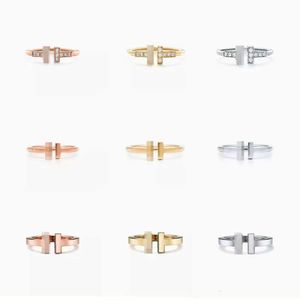 Mode Jewelry Brand Designer Ring: T-Series Classic Simple Style, Dames, Neutral Charm Ring, Wedding Valentijnsdag Gift, Holiday Gift