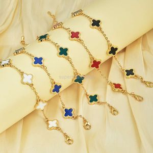 Bijoux de mode trèfle nouveau bracelet à quatre feuilles bracelet féminin coréen édition minimaliste insul plusieurs couleurs bonne chance bracelet polyvalent de l'herbe à quatre feuilles