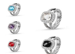 Mode-sieraden Ontwerper 18K Gouden Ringen Liefdesring Zilver voor Dames Elegante Diamant Witte Topaas Zirkoon Klassieke Hoepel Dames Annivers7160320