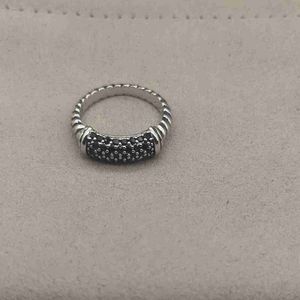 Bijoux de mode Designer Diamant Noir Blanc Bague Anneaux Diamant Femmes Hommes Haute Qualité Platine Plaqué