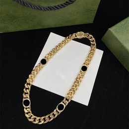 Collier de créateur de bijoux de mode plaqué or 18 carats, chaîne à maillons cubains, ras du cou pour hommes et femmes amoureux du hip hop classique gold276t