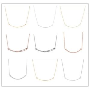 Fashion sieraden ontwerper Smiley Face Diamond Necklace, T Family heeft een volledig assortiment kettingen, 14K dames Moselle Boheemse ketting