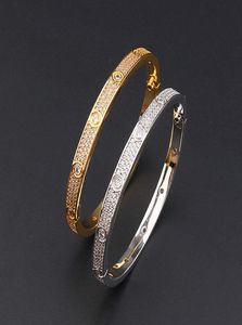 Bracelet de luxe en diamant pour femme, bijoux à la mode, pour fête de mariage, tempérament, en acier inoxydable, indélébile, 3 couleurs, 8641517