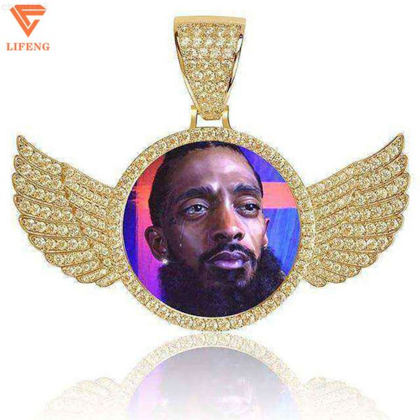 Joyas de moda hiphop foto personalizado colgante vvs ice out moissanite diamante Photo Pendants al por mayor