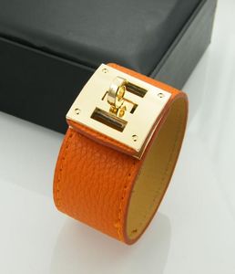 Bijoux de mode Design en cuir de bracelets en cuir PU Bracelets pour femmes hommes de nombreuses couleurs en acier titane h bracelets bracelets bijour5276931