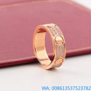 Mode-sieraden Liefdesring Nagelontwerp Diamanten ring Titanium Staal Bruiloft Verlovingsfeest Sieraden Accessoires Paargeschenken Klassiek Goud Zilver Roségoud Optioneel