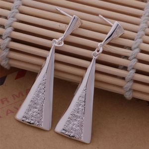 Mode (fabricant de bijoux) 20 pcs Boucles d'oreilles triangulaires verticales 925 Boucles d'oreilles en usine de bijoux en argent sterling