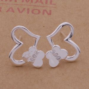 Mode (bijoux fabricant) 20 pcs Boucles d'oreilles en diamant papillon Heart Butterfly 925