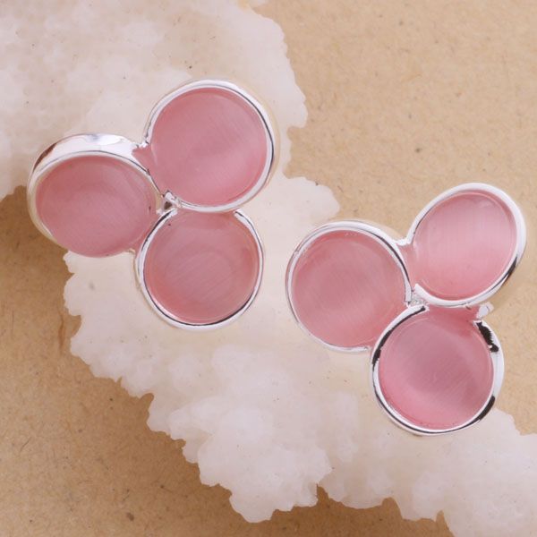 Mode (bijoux fabricant) 20 pcs beaucoup de boucles d'oreilles rose blanc rose 925