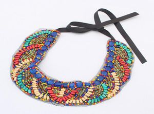 Collier de bijoux de mode Bohème ethnique Bohemian Collier perlé brodé pour femmes Collier de tour de cou DL9036186437967